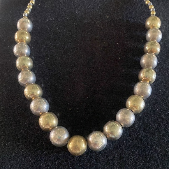 Vintage Brass Beaded Necklace made in India FINAL PRICE DROP - Picture 3 of 3